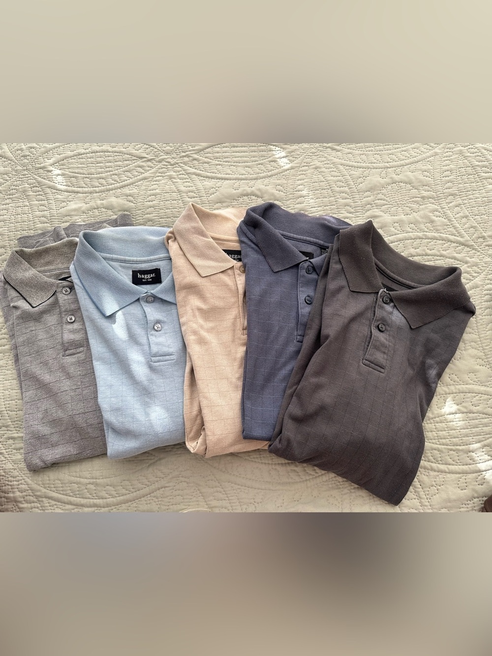 Mens Sz Medium Assorted Set of 5 Polo Shirts